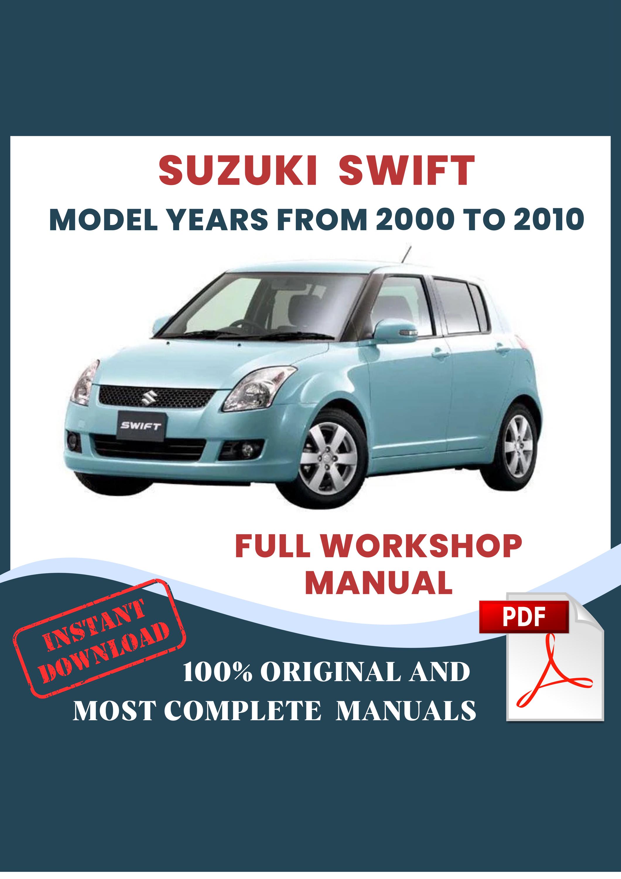 Suzuki Swift Model Years 2000-2010 Car Repair Manual Auto