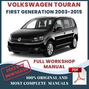 Volkswagen Touran 2003-2015 Car Repair Manual: Workshop Auto Service DIY Guide Maintenance, Instant Download PDF