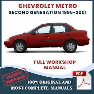 Chevrolet Metro 1995-2001 Auto Repair Manual: Сar Maintenance DIY Guide PDF Instant Download
