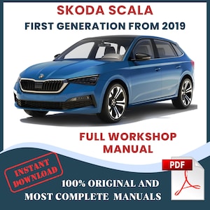 Skoda Scala from 2019+ Car Repair Manual: Workshop Wiring DIY Guide & Maintenance, Instant Download PDF