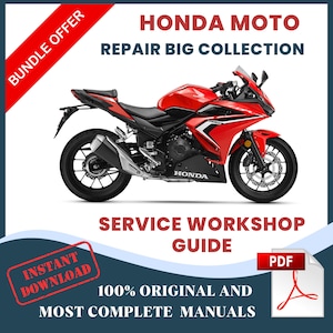 Motorcycle Repair and Manuals for Honda Moto, Workshop Service DIY Guide & Maintenance All Types and Years Instant Download Mega Bundle PDF