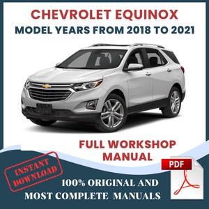Chevrolet Equinox GMC Terrain 1.5-1.6-2.0L Engines, Car Repair Manual and Auto Service Workshop DIY Guide & Maintenance Download English PDF