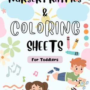 Nursery Rhymes Coloring Pages - Old MacDonald Had a Farm, Printable Download, PDF Download, Preschool learning, for Toddlers