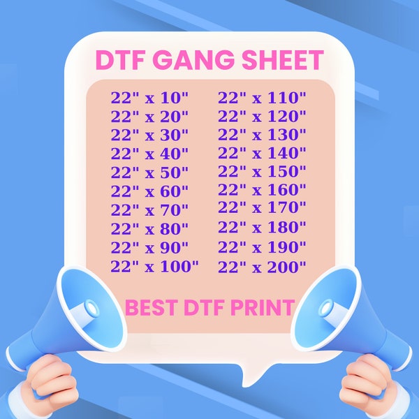 Custom Gang Sheet,Dtf Print, Custom DTF Transfer, Gang Sheets, Full Color DTF, Press Ready Print, Wholesale Dtf Print,  Tshirt Heat Transfer