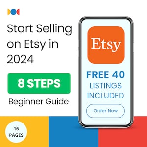 Rozpocznij sprzedaż na Etsy w 8 krokach w 2024 r. Dla początkujących — Sprzedawcy Etsy — Sprzedawaj na Etsy — Skonfiguruj sklep Etsy — 40 bezpłatnych ofert Etsy — Początkujący