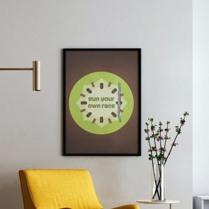 Bluey Inspired Nursery Poster: Run Your Own Race (PDF, JPG, PNG)