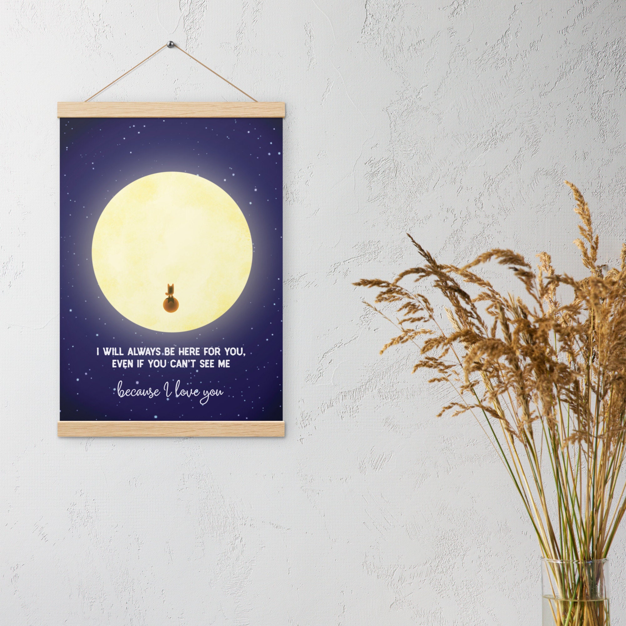 Bluey Inspired Nursery Satin Poster With Hangers - Decor for kids room bluey nursery art, sleepy time, I love you, Bingo