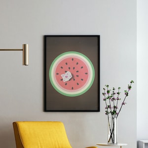 Bluey Inspired Nursery Poster: Watermelon Love Letter Art (PDF, PNG, JPG)
