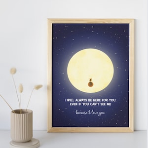 Blau inspiriertes Kinderzimmer-Satin-Poster ohne Rahmen – Dekor für Kinderzimmer, blaue Kinderzimmer-Kunst, schläfrige Zeit, ich liebe dich, Bingo