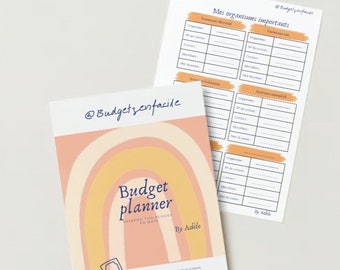 French beginner budget planner to download print complete