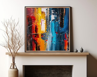 Abstract Painting Digital Art Download | Modern wall deco | Acrylic Painting Printable #1