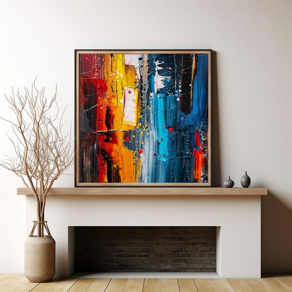 Abstract Painting Digital Art Download | Modern wall deco | Acrylic Painting Printable #1