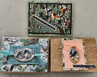 Woodland Friends greeting card trio