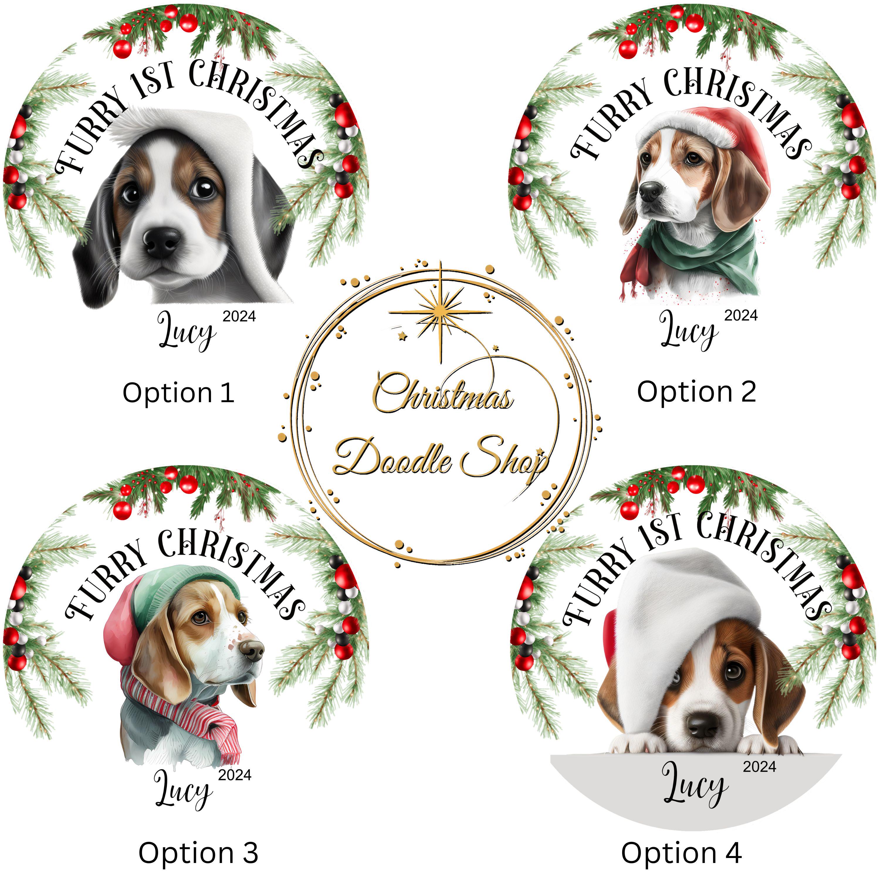 T-shirt Papa De Chien Version Noël Personnalisé - Cadeau Plus
