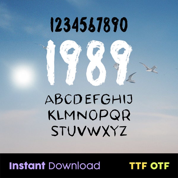 1989 Font - Taylor Swift - Taytex Pro TTF OTF