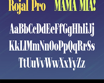 Mamma Mia Font - Rojal Pro TTF OTF