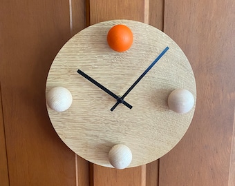 Minimalist clock, Modern wood clock, Simplistic clock, Bauhaus wood clock, Contemporary wood clock, Minimalist home decor- MADERA