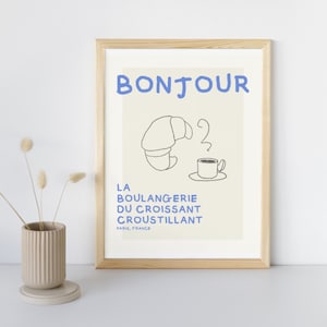 フレンチカフェウォールアート - マティススタイル - Airbnb デコレーション用モダン 18x24 デジタルダウンロード