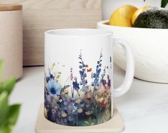 Wild flower Ceramic Mug, 11oz