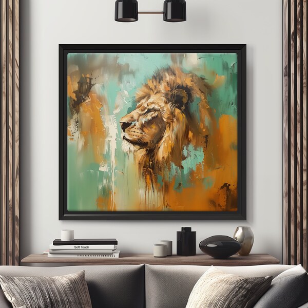 Digital Artwork - Regal Lion - Office & Home Decor - Living Room, Bedroom, Kitchen, Bathroom, Kids' Room, Waiting Room