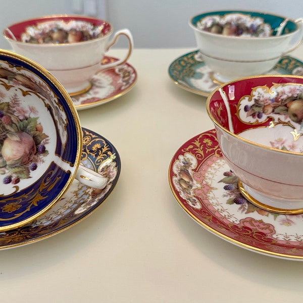 Duchess Fine Bone China Chatsworth Teacups & Saucers Made In England