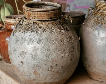 Vintage Wabi-sabi Clay Pot, Rustic Farmhouse Vase Handmade ,Yunnan Amphorae Pottery,Japandi Home Decor,Farmhouse Fall Decor,Handmade Pottery