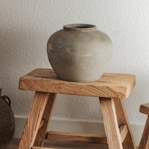 Vintage Grey Clay Pot,Rustic Farmhouse Decor,Japandi Decor,Wabi-Sabi Pottery,Entryway Organizer,Shelf Decor,Rustic Decor,Vintage pottery