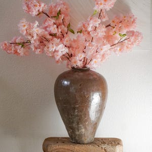 Tall Vintage Clay Pot,Rustic Farmhouse Vase,Japandi Home Decor,Wabi-Sabi Pottery,Home Decor,Entryway Decor,Vintage Vase,Vintage Decor