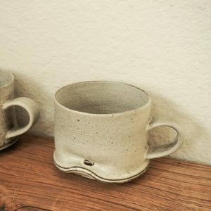 Handmade Wabi-Sabi Ceramic Tea Cup: Speckled Glaze Stoneware Mug