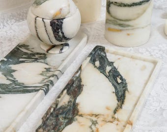 Italian Calacatta Viola Vanity Tray,Luxury Bath Decor,Entryway Catchall,Marble Decorative Tray, Entryway Counterpoise,Marble Bath Organizer