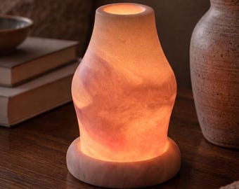 Marble Candle Holder Vase,Candle Lamp,Home Decor Light,Nightstand Lamp,Multi-functional,Viola Marble Vase,Table Lamps,Table Lamp