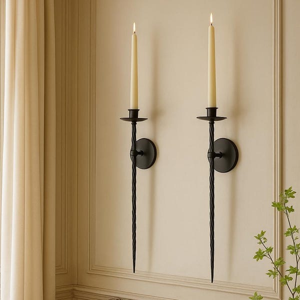 Large Candle Sconce,French Style Candle Sconce,Minimalist Wall Decor,Candle Sconce,Vintage Wall Decor,Gift For Her,Farmhouse Wall Decor