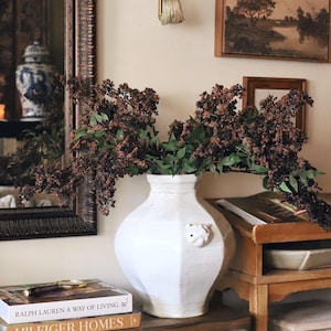 43'' Fall Artificial Berry Stem,Tall Faux Burgundy Branches,Rustic Wabi Sabi Decor,Farmhouse Vase Filler,Flower Arrangement.Fall Decor