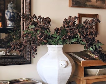 43'' Fall Artificial Berry Stem,Tall Faux Burgundy Branches,Rustic Wabi Sabi Decor,Farmhouse Vase Filler,Flower Arrangement.Fall Decor