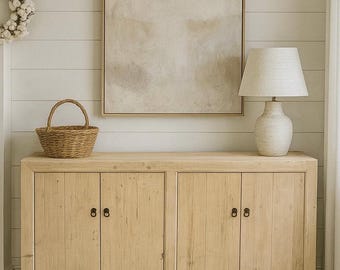 Reclaimed Wood Sideboard Cabinet: Rustic Farmhouse Console Table