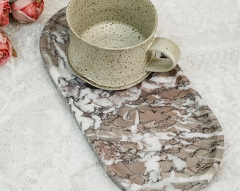 Natural Marble Tray, Minimalist Catchall Dish,Decorative Tray,Catchall Tray,Jewelry Holder