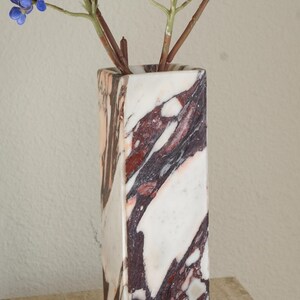Calacatta Viola Marble Vases, Japandi-Style Home Decor,Viola Marble Pot,Minimalist Home Decor,Holiday Gift,Gift For Her,Neutral Home Decor Q(Catacatta Viola)