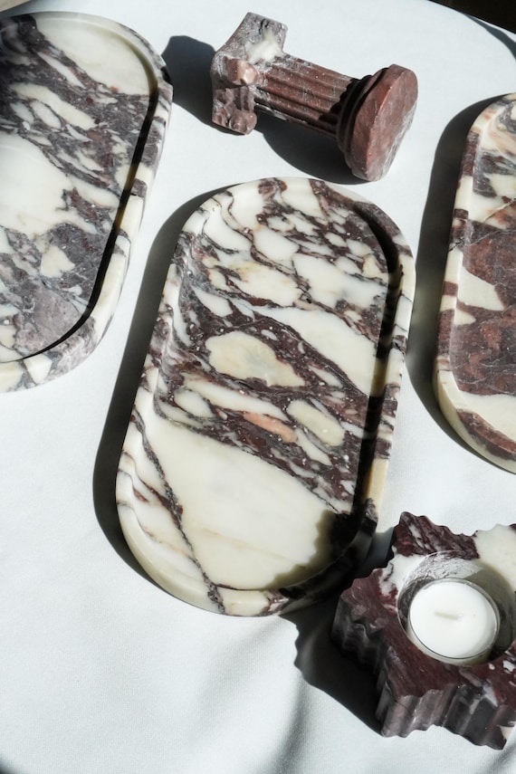 Nature Marble Tray,Wabi Sabi Vanity Decor,Entryway Catchall,Jewelry Dish, Decorative Tray,Entryway Decor,Marble Riser,Mother's Day Gift