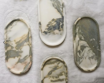 Natural Marble Catchall Tray,Vanity Tray,Catchall Tray,Jewelry Dish, Decorative Tray,Entryway,Bathroom Storage,Marble Tray,Gift For Her