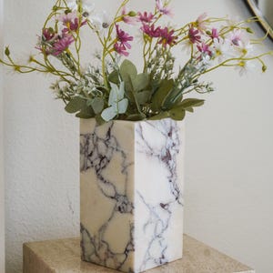 Calacatta Viola Marble Vases, Japandi-Style Home Decor,Viola Marble Pot,Minimalist Home Decor,Holiday Gift,Gift For Her,Neutral Home Decor R