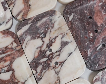 Italian Calacatta Viola Marble Soap Dish,Marble Coaster,Marble Tray,Catchall Tray Decor,Decorative Tray,Kitchen Decor,Jewelry Tray