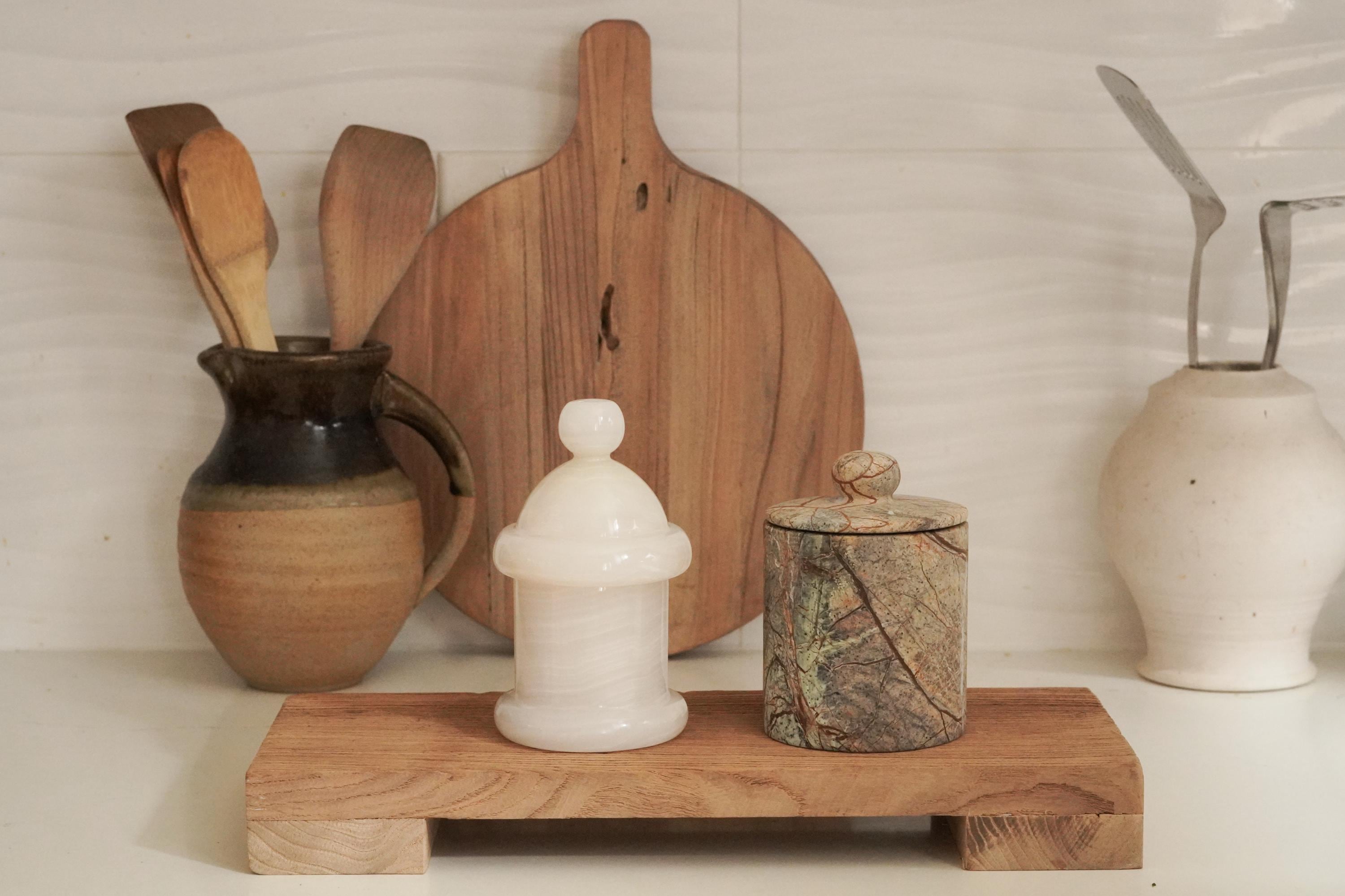 Rustic Elm Wood Riser,farmhouse Kitchen Pedestal,vanity Decor,farmhouse ...