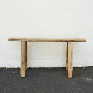 Skinny Bench Vintage Wooden Stool Old Chinese Elm Wood