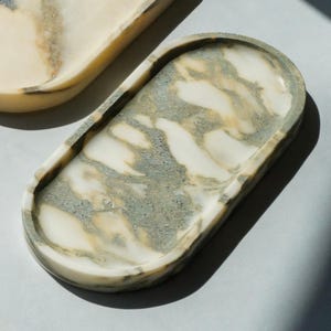 Nature Marble Tray,Luxury Vanity Decor,Entryway Catchall,Jewelry Dish, Decorative Tray,Entryway Decor,Marble Riser,Kitchen Tray image 1