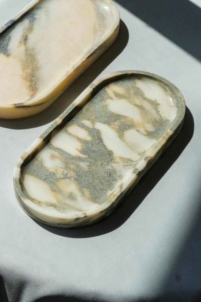 Nature Marble Tray,Luxury Vanity Decor,Entryway Catchall,Jewelry Dish, Decorative Tray,Entryway Decor,Marble Riser,Kitchen Tray image 1