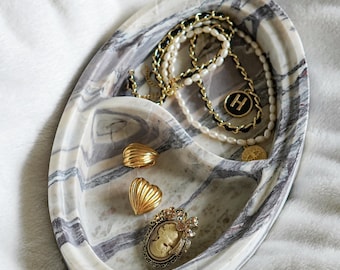 Calacatta Viola Marble Divided Tray, Jewelry Organizer, Vanity Catchall Dish, Luxury Gift,Marble Kitchen Organizer,Marble Serving Tray