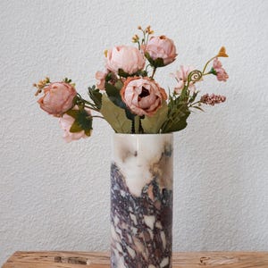Calacatta Viola Marble Vases, Japandi-Style Home Decor,Viola Marble Pot,Minimalist Home Decor,Holiday Gift,Gift For Her,Neutral Home Decor O(Catacatta Viola)
