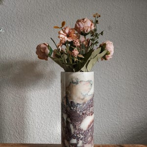Calacatta Viola Marble Vases, Japandi-Style Home Decor,Viola Marble Pot,Minimalist Home Decor,Holiday Gift,Gift For Her,Neutral Home Decor image 5