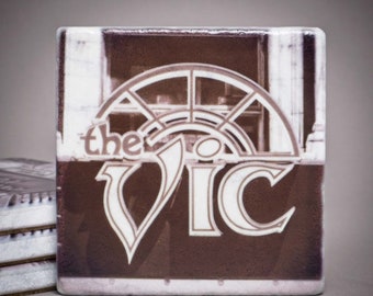 The Vic Theater Marble Coaster