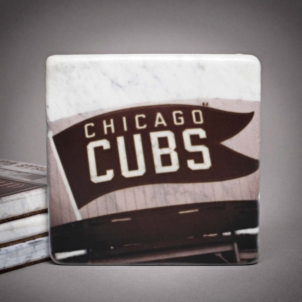 Cubs Marble Photo Coaster